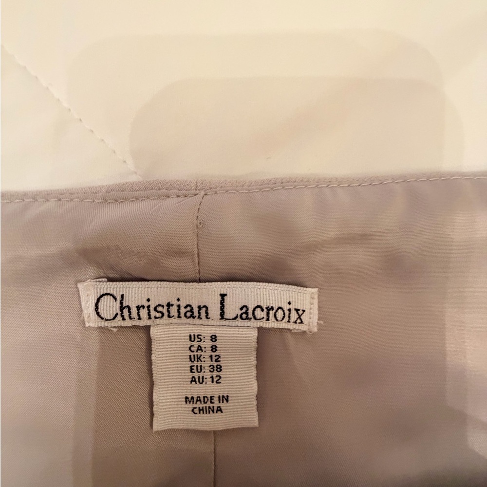 Christian Lacroix Light Taupe Lined Garment - Picture 5 of 6